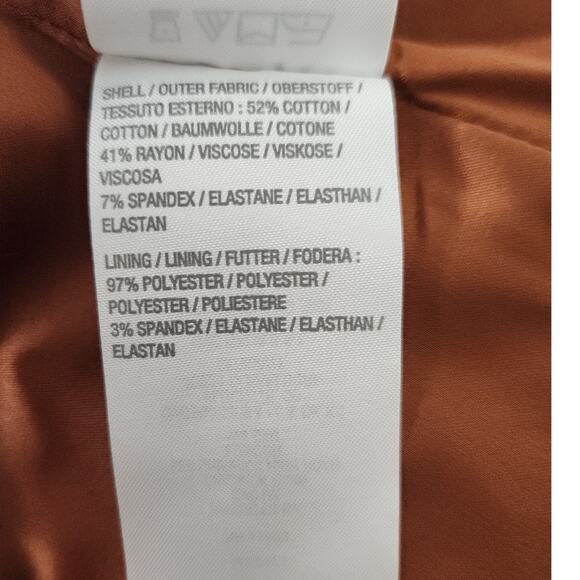 Isaac Mizrahi Live! 24/7 Stretch Zip Front Moto Jacket Cognac 10 NWOT - Picture 5 of 13